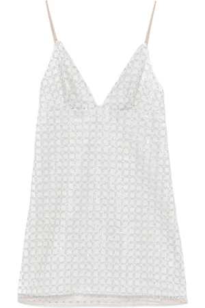 ROTATE Perlenverziertes Minikleid in A-Linie