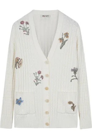 PORTS 1961 Cardigan mit Blumenapplikation