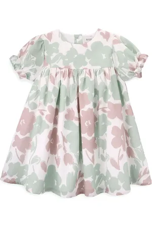 KNOT Kleid mit Big Flowers-Print