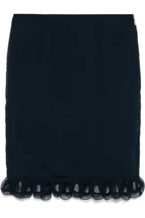 ROTATE Chiffonrock mit Rüschenbesatz