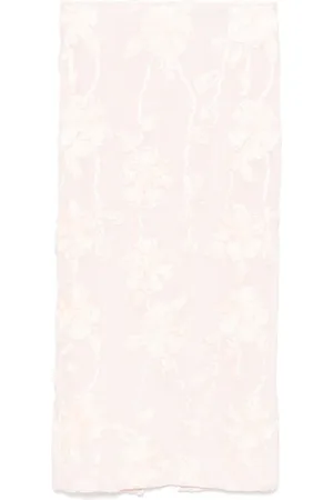 ROTATE Bleistiftrock aus Blumen-Mesh