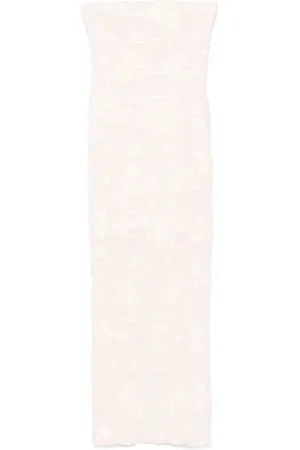 ROTATE Maxikleid mit floralem Mesh