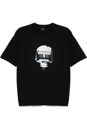 Paul Smith T-Shirt mit Totenkopf-Streifen-Print
