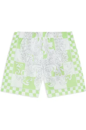 VERSACE Badeshorts mit Barocco Damier-Print