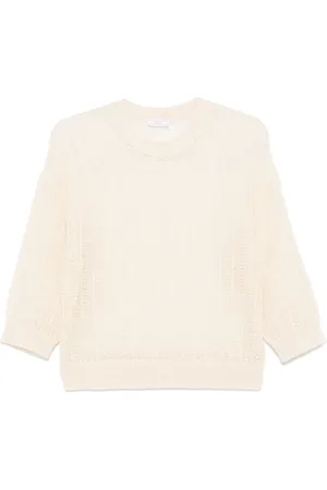 PESERICO SIGN Lurex-Pullover aus Trikotstrick