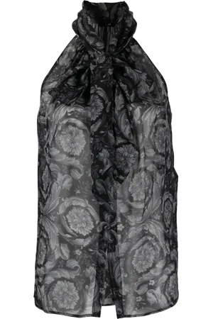 VERSACE Seidenbluse mit Barocco-Print