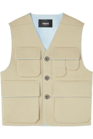 VERSACE Bonded Gabardine cargo vest