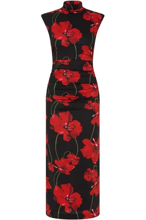 Rebecca Vallance Poppy Fields Midikleid