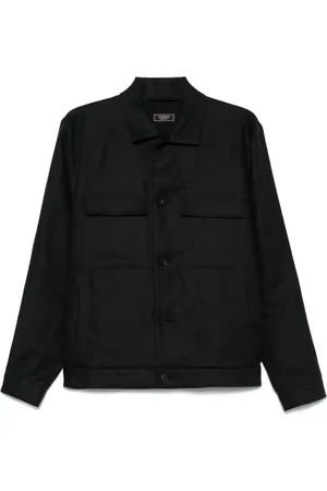 PESERICO SIGN Hemdjacke aus Gabardine und Leinen