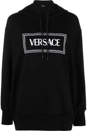 VERSACE Logo-embroidered hoodie