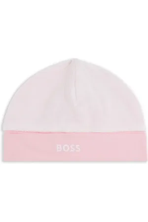 HUGO BOSS Beanie aus Samt mit Logo-Print