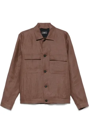 PESERICO SIGN Hemdjacke aus Gabardine und Leinen