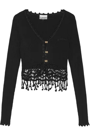 Ganni Cardigan mit Makramee-Detail