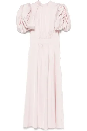 ROTATE Midikleid mit Puffärmeln