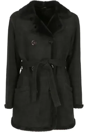 VERSACE 1990s Mantel aus Wildleder