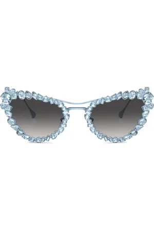 Swarovski Cat-Eye-Sonnenbrille mit Kristallen