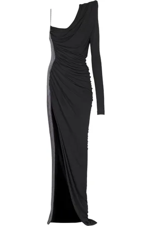 Balmain Pagoda One-Shoulder-Kleid
