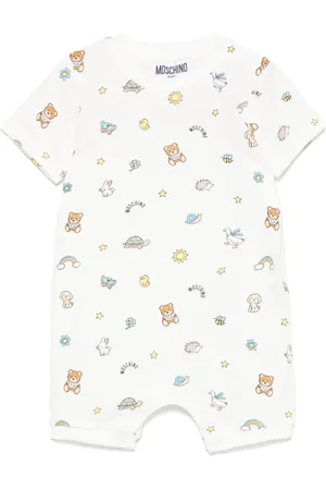 Moschino Strampler mit Teddy-Print