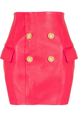 Balmain Minirock aus Lammleder