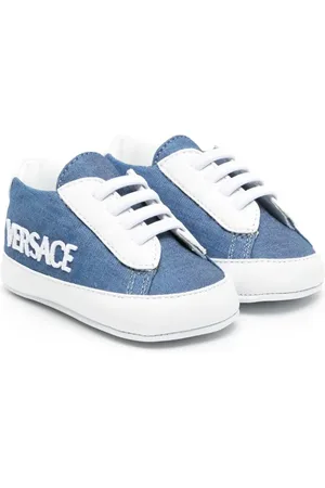 VERSACE Slip-On-Sneakers aus Denim