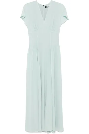 ROTATE Maxikleid mit V-Ausschnitt
