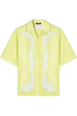 VERSACE Hemd mit Blumenstickerei