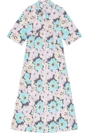 Ganni Maxikleid mit Print