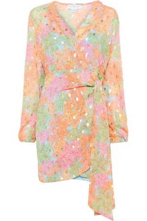 Never Fully Dressed Wickelkleid mit Blumen-Print