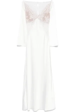 Self-Portrait Abendkleid aus Satin mit Spitze