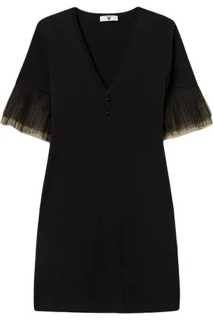 Twin-Set Kleid mit Tüllbesatz