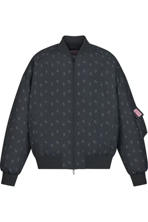 Monochrome Bomberjacke mit Jacquardmuster