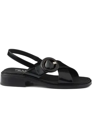 Prada Sandalen aus gebürstetem Leder