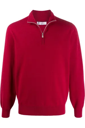 Brunello Cucinelli Pullover mit halblangem Reißverschluss