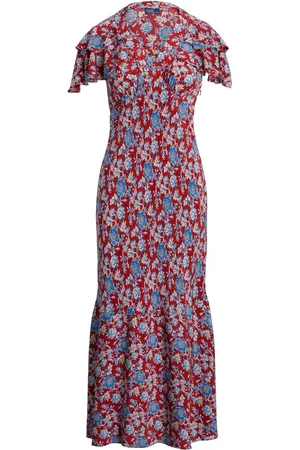 Ralph Lauren Midikleid aus Seide mit Blumen-Print