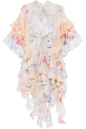 ZIMMERMANN Crush Spliced Minikleid mit Rüschen