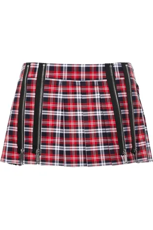 Dsquared2 Karierter Minirock mit Falten