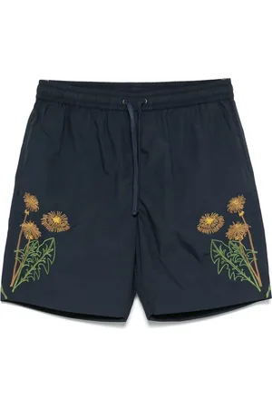 Universal Works Shorts mit Blumenstickerei