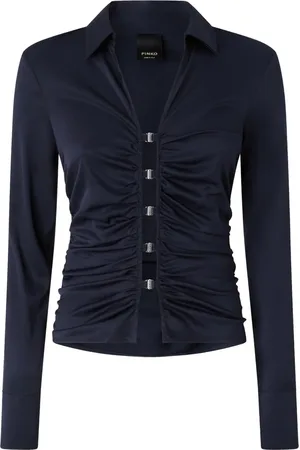Pinko Glänzende Bluse mit Raffungen