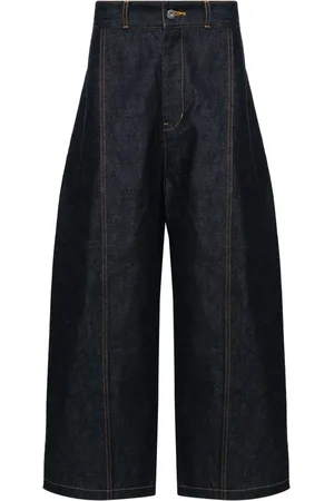 SAGE NATION Wide-Leg-Jeans mit Nahtdetail