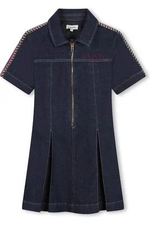 Lanvin Jeanskleid mit Logo-Stickerei
