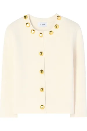 ST. JOHN Cardigan mit Nieten