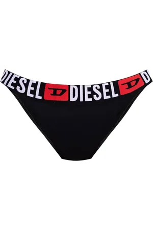 Diesel Bikinihöschen mit Logo-Bund