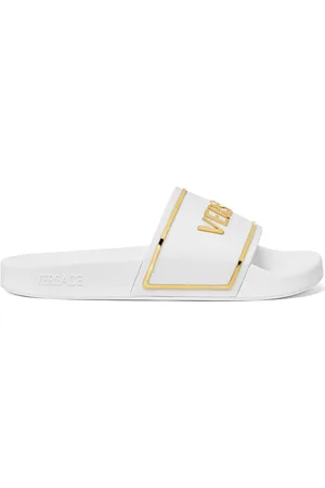 VERSACE Pantoletten mit Logo-Print