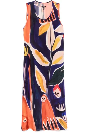 R13 Midikleid mit Print