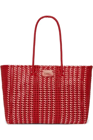 Msgm Großer Woven Shopper mit Logo-Patch