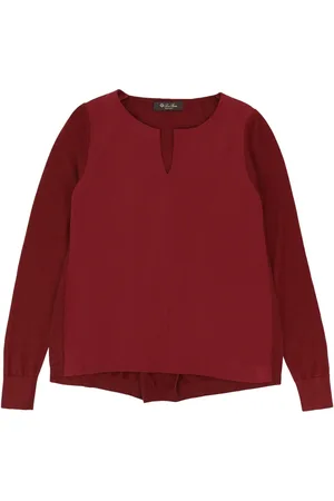 Loro Piana Seidenbluse mit V-Ausschnitt