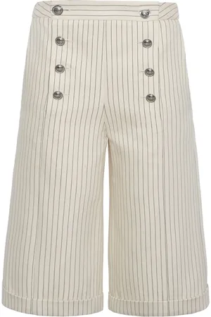 ADAM LIPPES Shorts mit Nadelstreifen