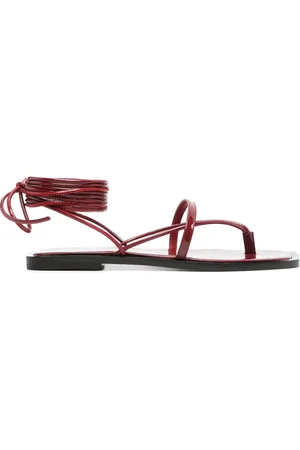 Serafini Flache Sandalen aus Lackleder