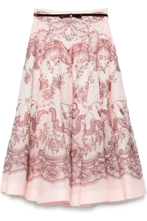 ZIMMERMANN Ausgestellter Crush Midirock