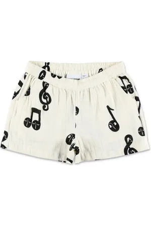 Mini Rodini Shorts mit Musiknoten-Print